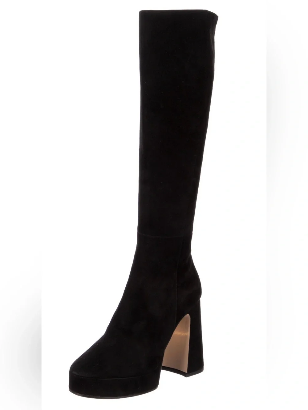 Gucci Madame Black Suede Knee High Boots Size 37 / US 6 - Picture 2 of 10